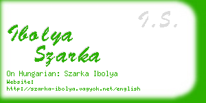 ibolya szarka business card